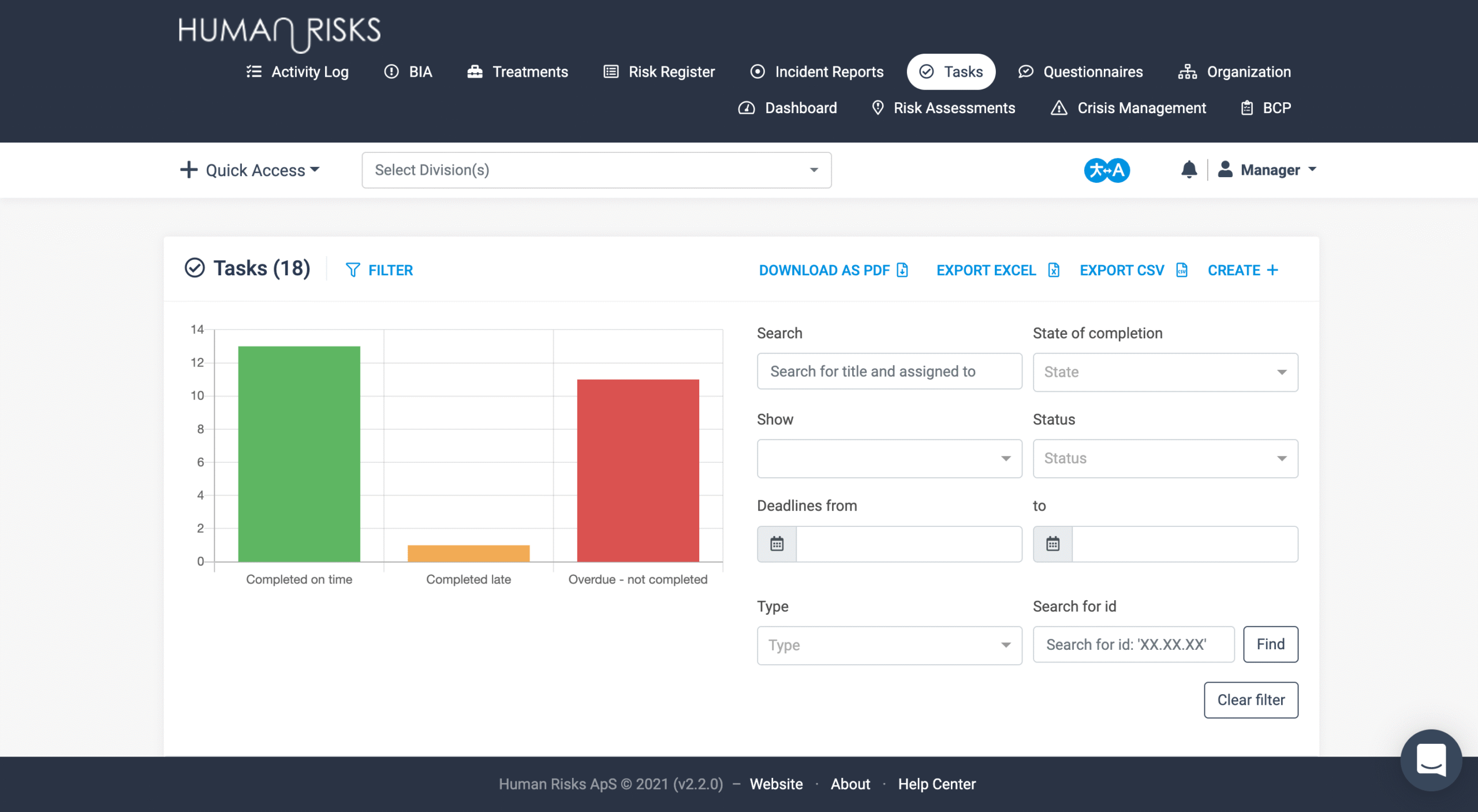 Task-screen